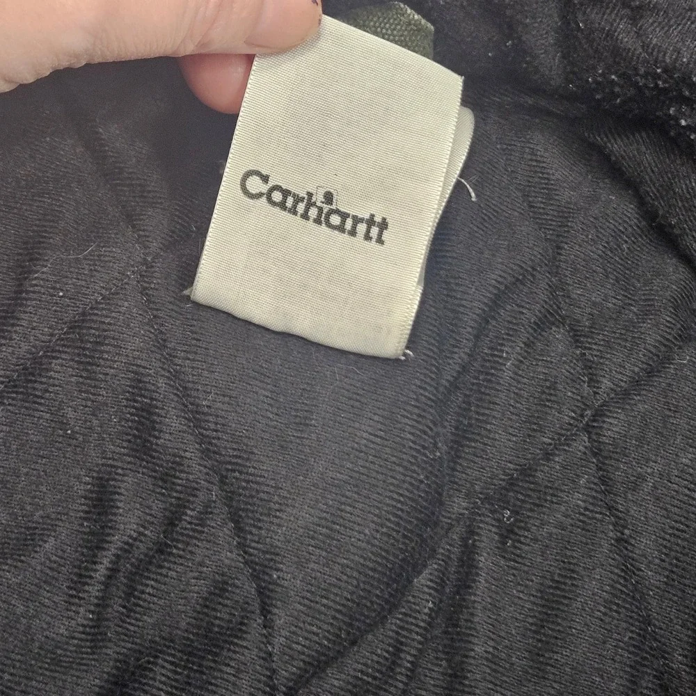 Carhartt Youth Traditional Blanket Lined Canvas Hooded Jacket Dark Gray XS 4-5‎